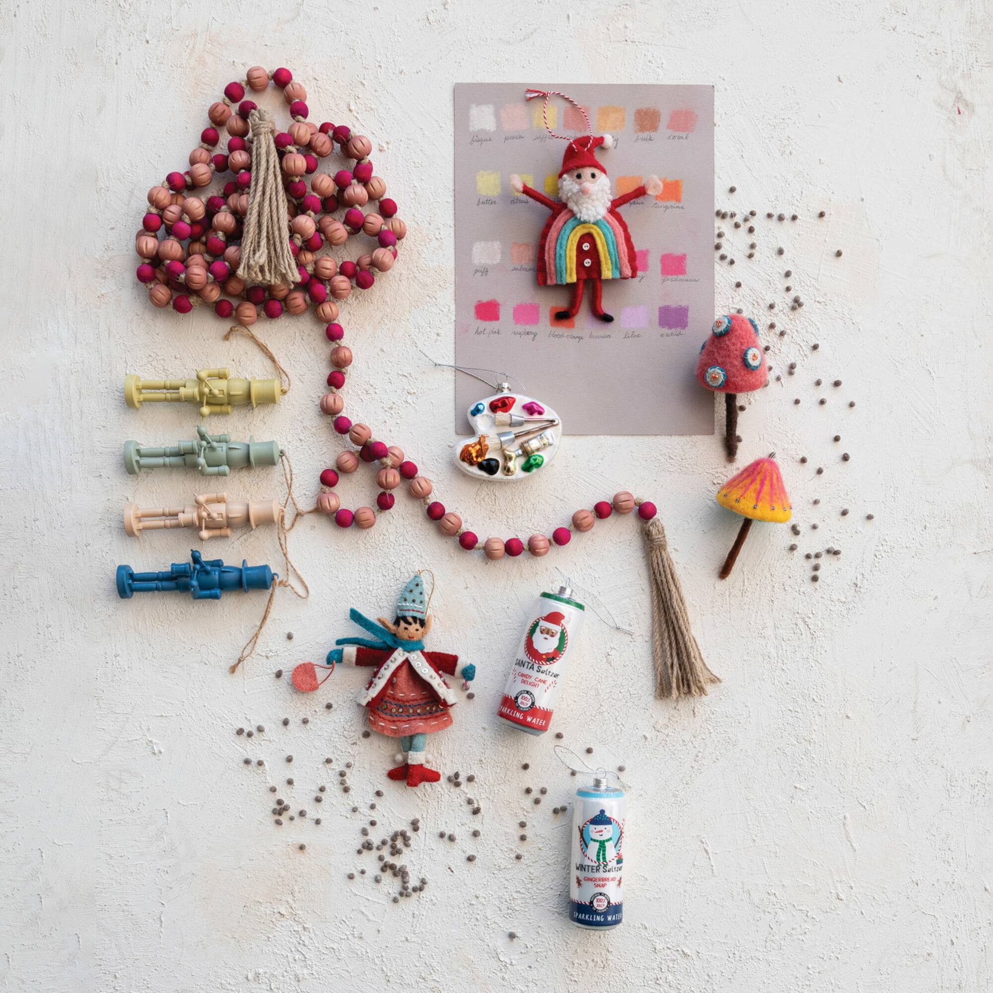 Hello Honey® 12ft. Pink & Red Paulownia Wood Beads with Jute Tassels Garland